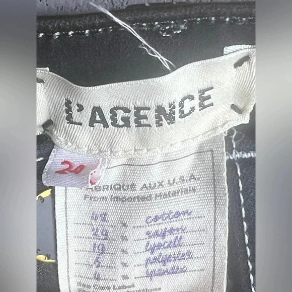 L'AGENCE Margot Skinny High Rise Noir Contrast 24 - Picture 5 of 6